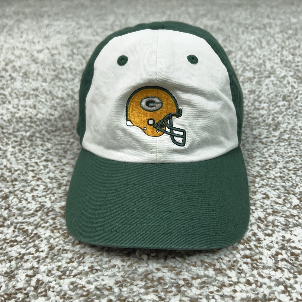 Green Bay Packers Hat Cap Fitted Mens Large Green NFL Football NFL Helmet Logo